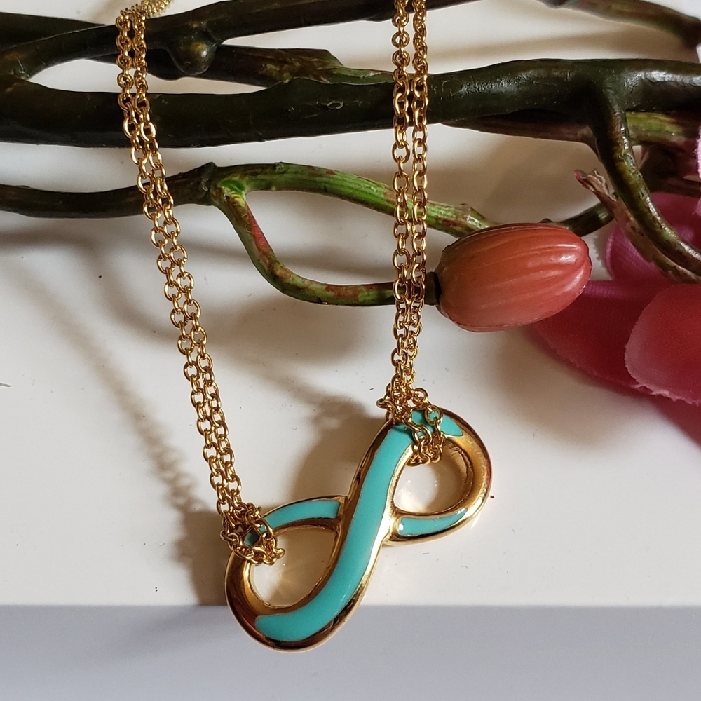 Infinity Necklace with Multi Chain - Picture 2 of 3